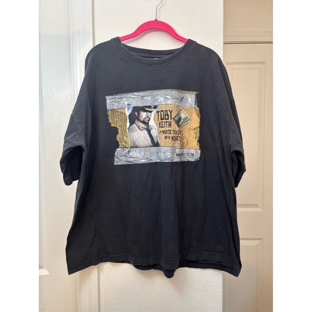 TOBY KEITH WHITE TRASH WITH MONEY LIMITED EDITION COUNTRY MUSIC SHIRT 2XL